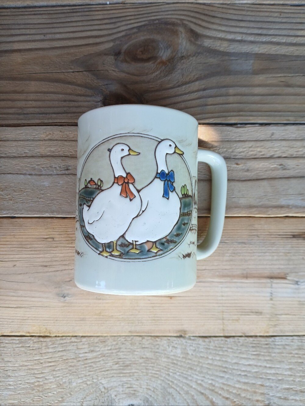 Vintage Geese/Ducks Ceramic Mug/Cottagecore Kitchen/Farmhouse Decor